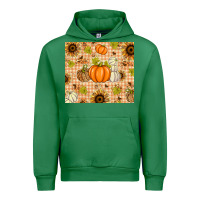 Emerald Fall Pumpkins and Sunflowers with Leopard Urban Hoodie - texasbilliewilder