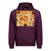 Mauve Wine Fall Pumpkins and Sunflowers with Leopard Urban Hoodie - texasbilliewilder