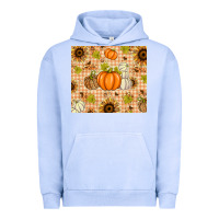 Pigment Grape Ice Fall Pumpkins and Sunflowers with Leopard Urban Hoodie - texasbilliewilder