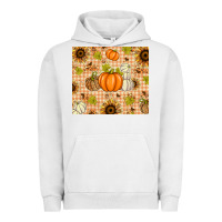 Pigment Lunar Rock Fall Pumpkins and Sunflowers with Leopard Urban Hoodie - texasbilliewilder