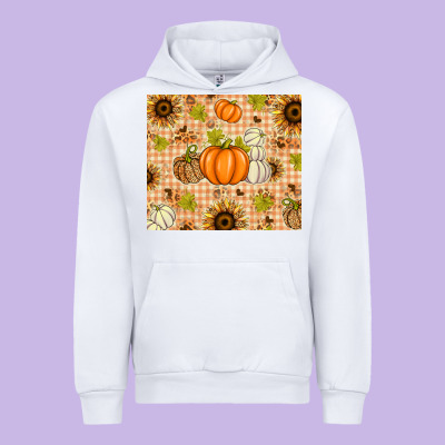 Fall Pumpkins And Sunflowers With Leopard Urban Hoodie Designed By Texasbilliewilder
