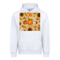 White Fall Pumpkins and Sunflowers with Leopard Urban Hoodie - texasbilliewilder