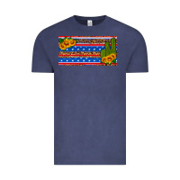 Vintage Denim usa sunflower and cactus license plate Vintage Tee - HRA Design Shop