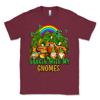 Burgundy hangin with my gnomes with rainbow Classic Tee - AdoDesignShop