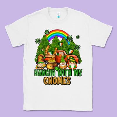 Hangin With My Gnomes With Rainbow Classic Tee Designed By Adodesignshop