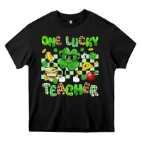 Black one lucky teacher Heavy Core Tee - Artiststas