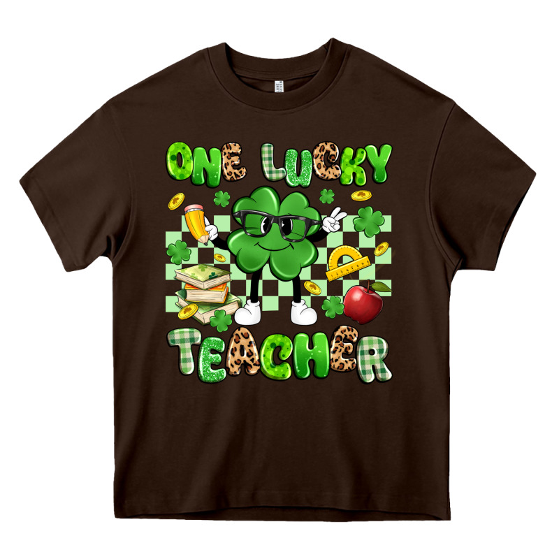 One Lucky Teacher Heavy Core Tee by Artiststas | Teevron