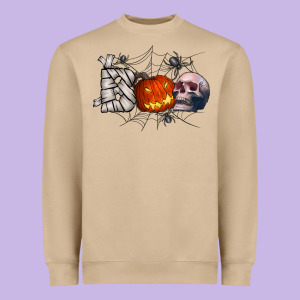 Boo Heavyweight Sweatshirt Designed By Cowhidedigitalart