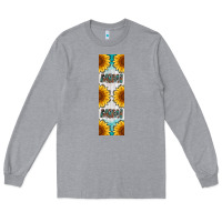 Heather Grey mimi sunflower leopard  pen wrap Long Sleeve Tee - Artiststas