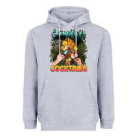 Heather Grey campfirescocktails Heavyweight Hoodie - NancyCooperArtShop