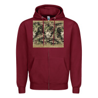 Burgundy camouflage bull skull Zipper Hoodie - Jasminsmagicworld