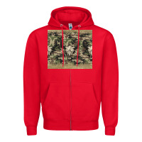 Red camouflage bull skull Zipper Hoodie - Jasminsmagicworld