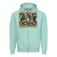 Seafoam camouflage bull skull Zipper Hoodie - Jasminsmagicworld