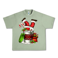 Oil Green Santa claus in a coffee cup Urban Heavy Tee - FaDigitalArtStudio