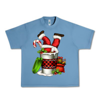 Pebble Blue Santa claus in a coffee cup Urban Heavy Tee - FaDigitalArtStudio