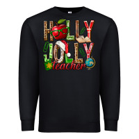 Black holly jolly teacher Premium Sweatshirt - NancyCooperArtShop