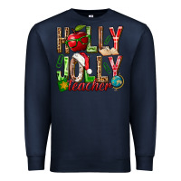 Navy holly jolly teacher Premium Sweatshirt - NancyCooperArtShop