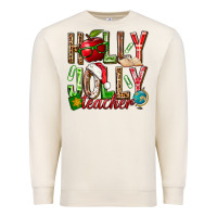 Sandshell holly jolly teacher Premium Sweatshirt - NancyCooperArtShop