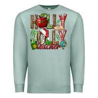 Seafoam holly jolly teacher Premium Sweatshirt - NancyCooperArtShop