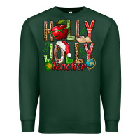 Sports Green holly jolly teacher Premium Sweatshirt - NancyCooperArtShop