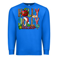 True Royal holly jolly teacher Premium Sweatshirt - NancyCooperArtShop