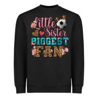 Black little sister biggest fan soccer Heavyweight Sweatshirt - HRA Design Shop