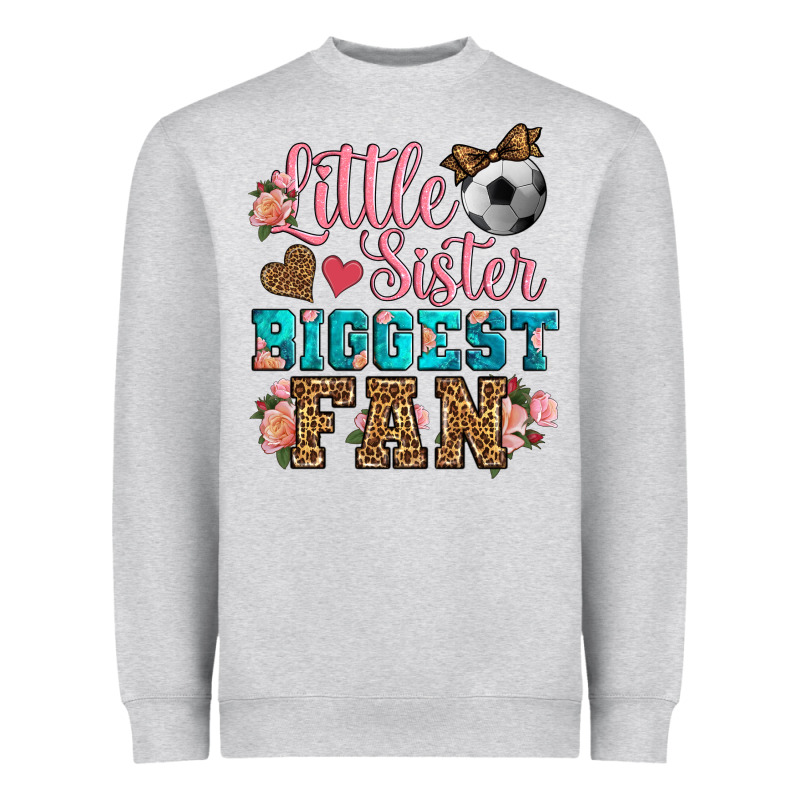 Little Sister Biggest Fan Soccer Heavyweight Sweatshirt by HRA Design Shop | Teevron