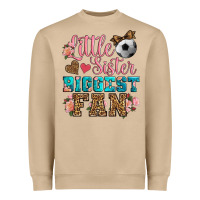 Mushroom little sister biggest fan soccer Heavyweight Sweatshirt - HRA Design Shop
