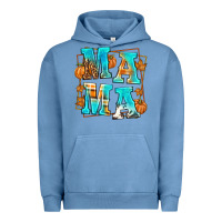 Pigment Pebble Blue Fall Mama Urban Hoodie - texasbilliewilder