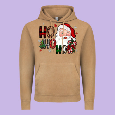 Ho Ho Ho Vintage Hoodie Designed By Jahusdesignshop