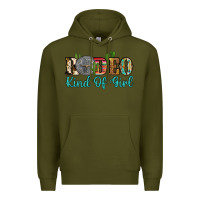 Army Green rodeo kind of girl Premium Hoodie - Artiststas
