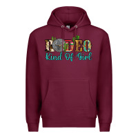 Burgundy rodeo kind of girl Premium Hoodie - Artiststas