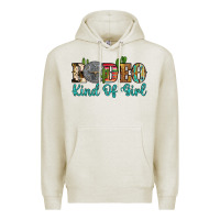 Oatmeal Heather rodeo kind of girl Premium Hoodie - Artiststas
