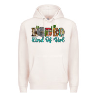Pale Pink rodeo kind of girl Premium Hoodie - Artiststas