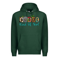 Sports Green rodeo kind of girl Premium Hoodie - Artiststas