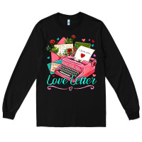 Black love letter with typewriter Long Sleeve Tee - AdoDesignShop