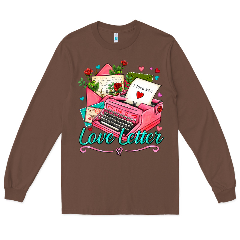 Love Letter With Typewriter Long Sleeve Tee by AdoDesignShop | Teevron