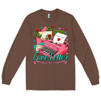 Chestnut love letter with typewriter Long Sleeve Tee - AdoDesignShop
