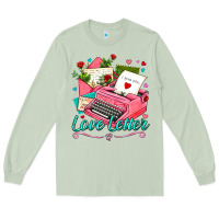 Matcha love letter with typewriter Long Sleeve Tee - AdoDesignShop