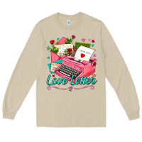 Mushroom love letter with typewriter Long Sleeve Tee - AdoDesignShop
