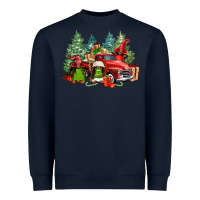 Navy merry christmas truck afro gnomies Heavyweight Sweatshirt - FaDigitalArtStudio