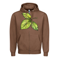 Chestnut green leaf Zipper Hoodie - BarkalooDesign