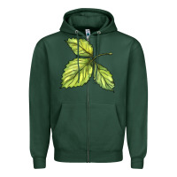 Sports Green green leaf Zipper Hoodie - BarkalooDesign