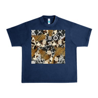 Navy cowhide leopard seamless pattern Urban Heavy Tee - HRA Design Shop