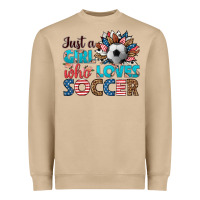 Just A Girl Who Loves Soccer Heavyweight Sweatshirt | Teevron
