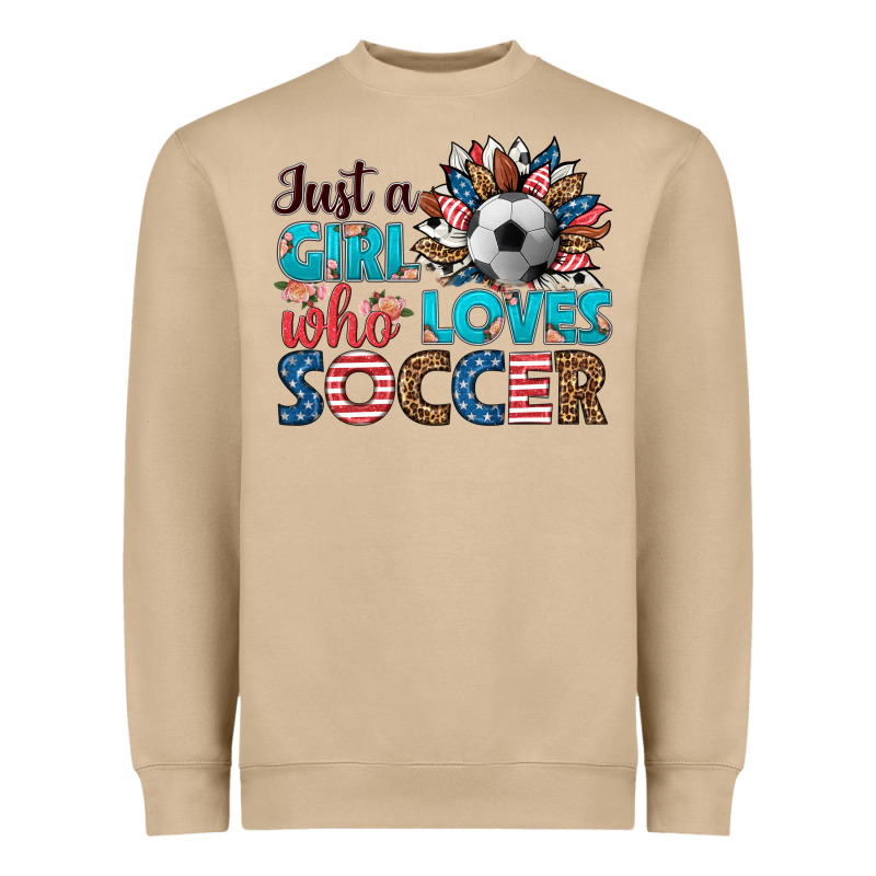 Just A Girl Who Loves Soccer Heavyweight Sweatshirt by HRA Design Shop | Teevron