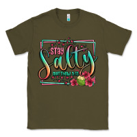Army Green stay salty matthew 5 13 summer Classic Tee - Jasminsmagicworld