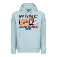 Blue Mist 100 days of doing teacher stuff Premium Hoodie - Artiststas