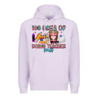 Lilac 100 days of doing teacher stuff Premium Hoodie - Artiststas