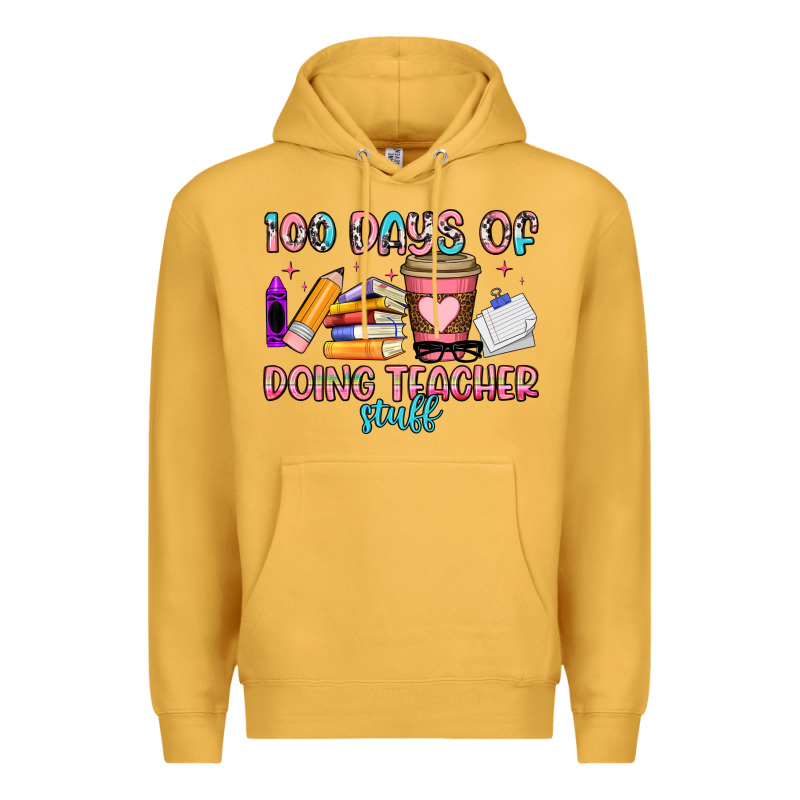 100 Days Of Doing Teacher Stuff Premium Hoodie by Artiststas | Teevron